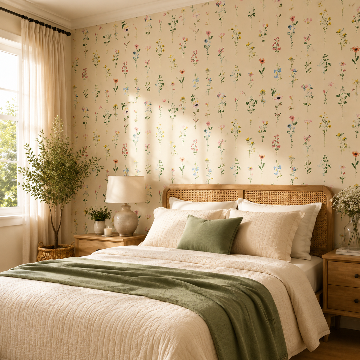Reusable DIY Floral Bloom Wall Stickers