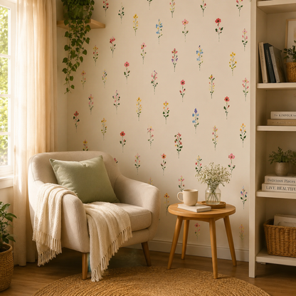 Reusable DIY Floral Bloom Wall Stickers
