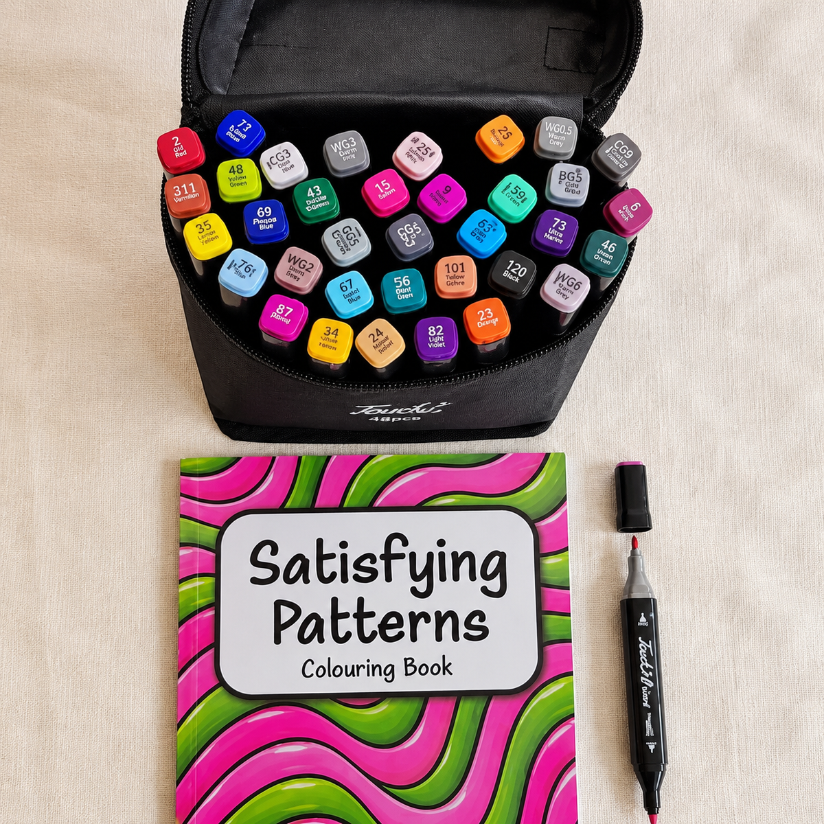 Satisfying Patterns Colouring Book for Adults and Kids