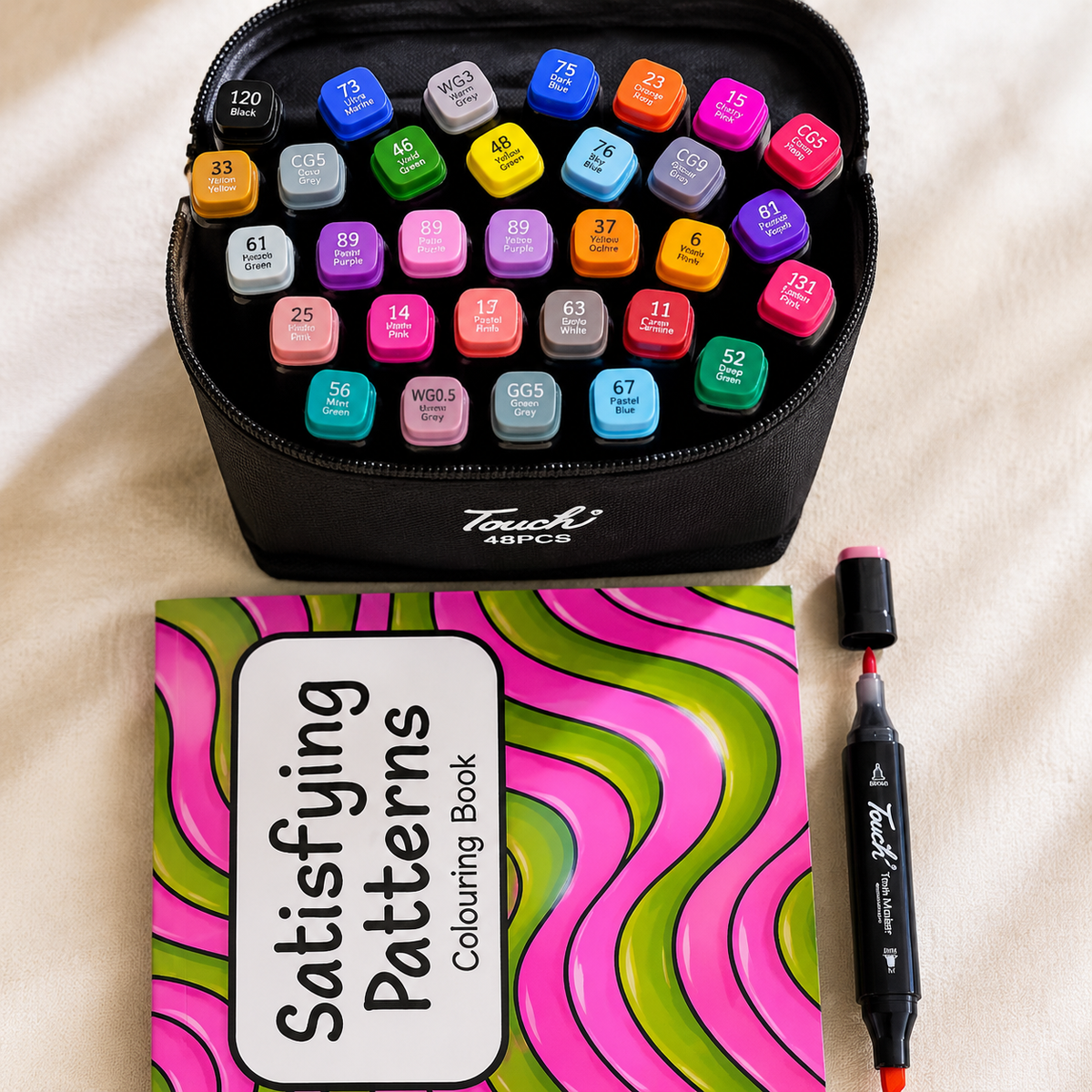 Satisfying Patterns Colouring Book for Adults and Kids