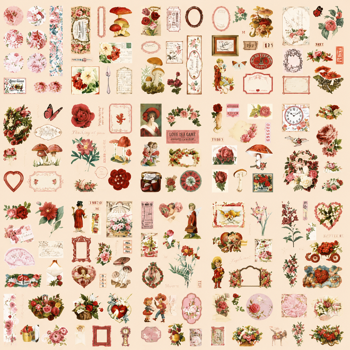 Vintage Deco Sticker Book