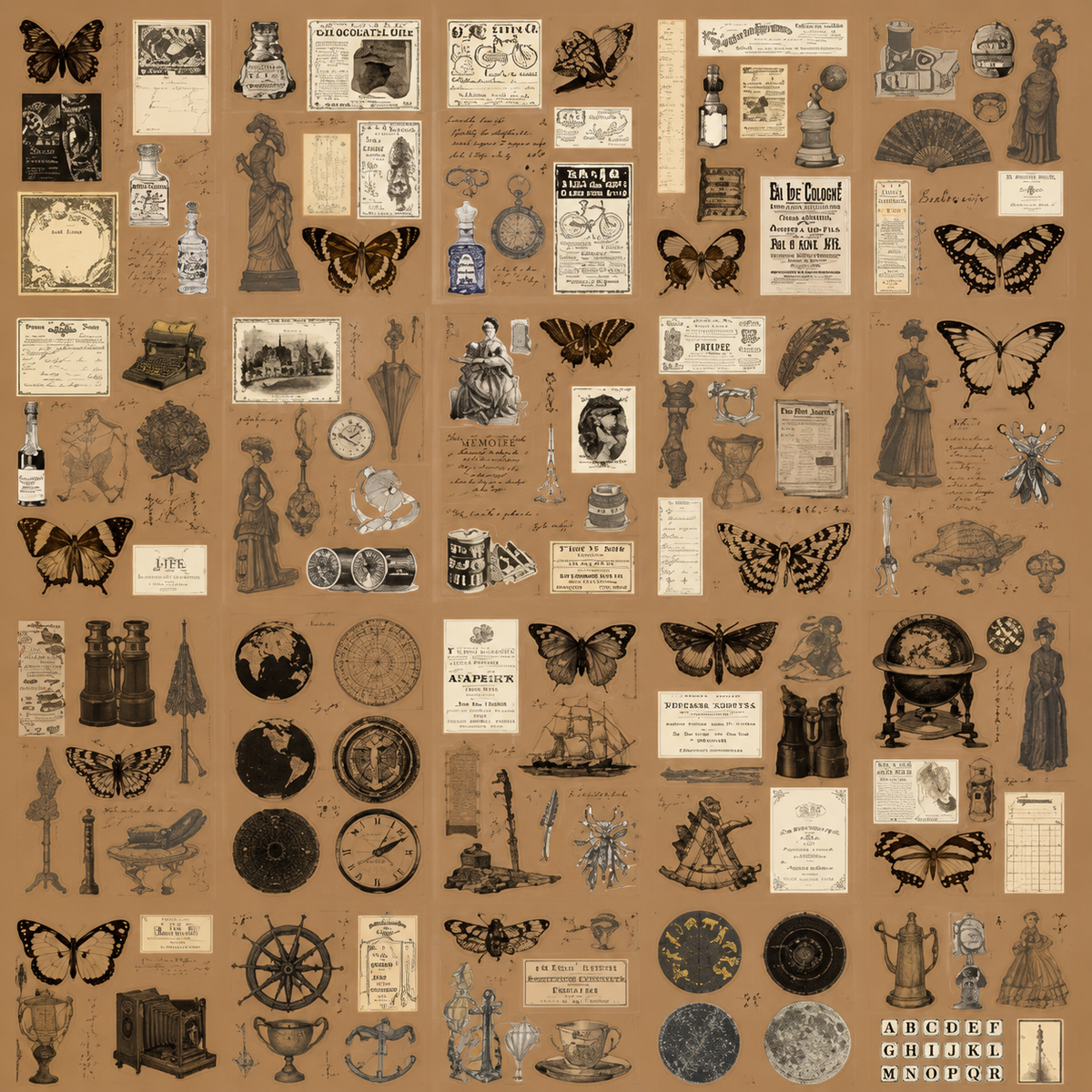 Vintage Deco Sticker Book