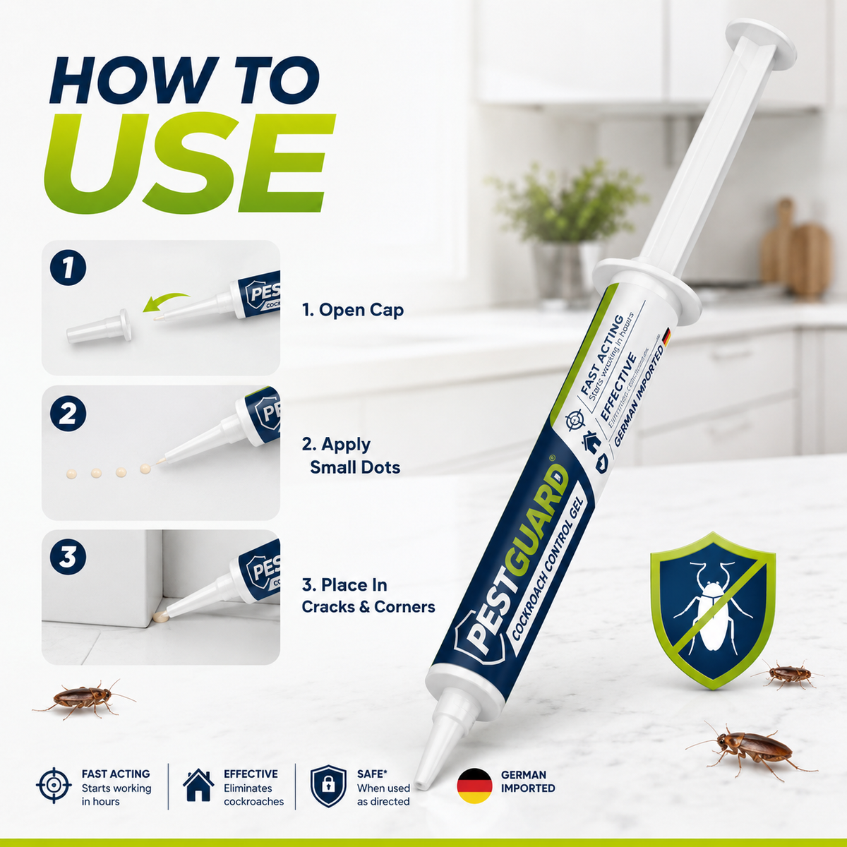 PestGuard Roach Control Gel – Eliminate Cockroaches Easily