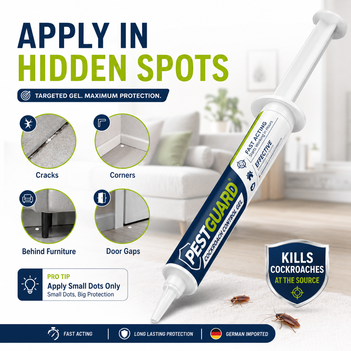 PestGuard Roach Control Gel – Eliminate Cockroaches Easily