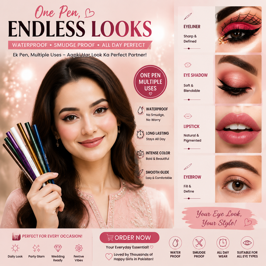 ✨ 4-in-1 Multi-Use Makeup Pencil – Eyes, Lips & Highlight 💄