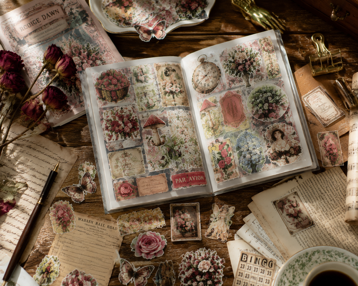 Vintage Deco Sticker Book