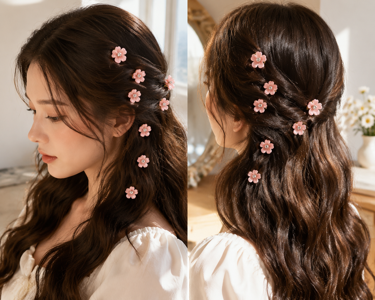 Multi-Color Floral Hairpin