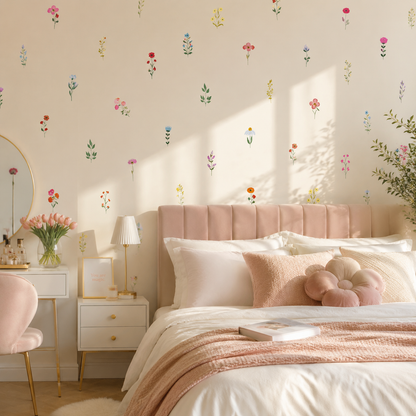 Reusable DIY Floral Bloom Wall Stickers