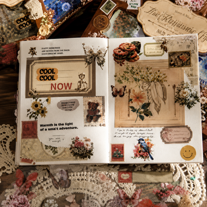 Vintage Gift Box Stickers Creative DIY Ledger Stickers