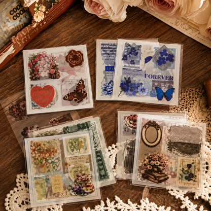Vintage Gift Box Stickers Creative DIY Ledger Stickers