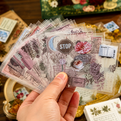 Vintage Gift Box Stickers Creative DIY Ledger Stickers