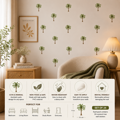 Aesthetic Palm Tree Wall Stickers 🌴✨