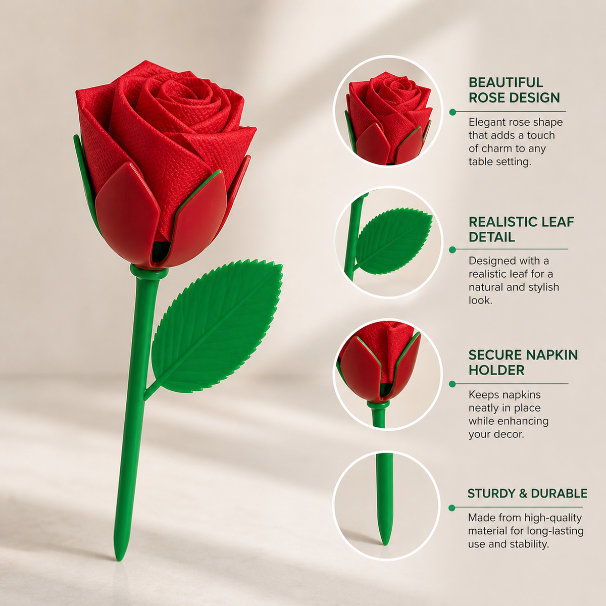 RoseFold Table Napkin Holder