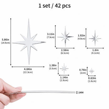Dreamy Star Mirror Wall Decor – Aesthetic Girl Room Vibes ✨💖