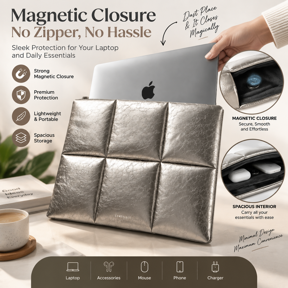 💻 Premium Padded Laptop Sleeve Bag – Luxury Protective Case