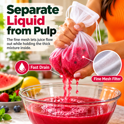 Universal Magic Reusable Strainer Bag™ – Milk, Paneer, Juice & More 🥛