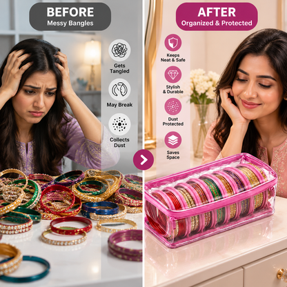 Luxury Bangle Organizer Box – Transparent Jewelry Storage Case