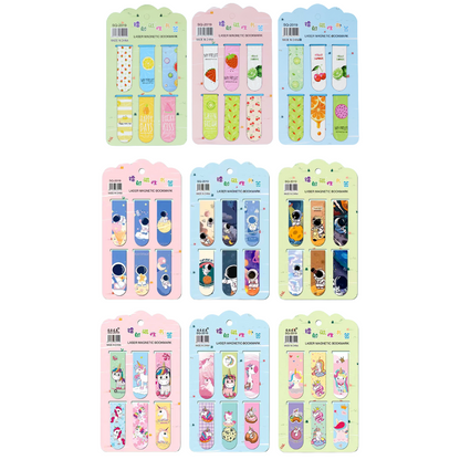 Cute Magnetic Aesthetic Bookmarks Set for Kids and Adults