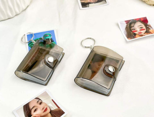 Black Photo Card Key Chain Holder