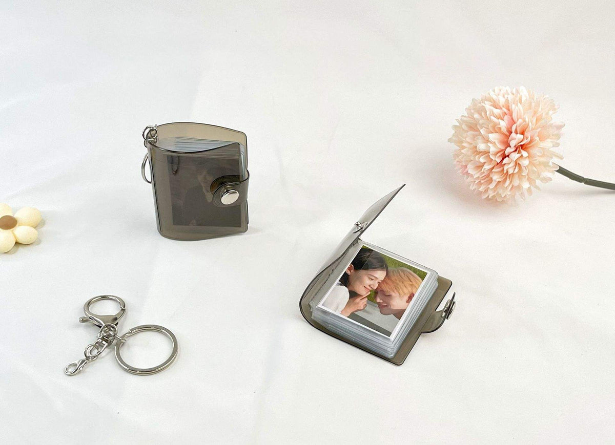 Black Photo Card Key Chain Holder