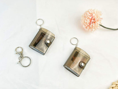 Black Photo Card Key Chain Holder