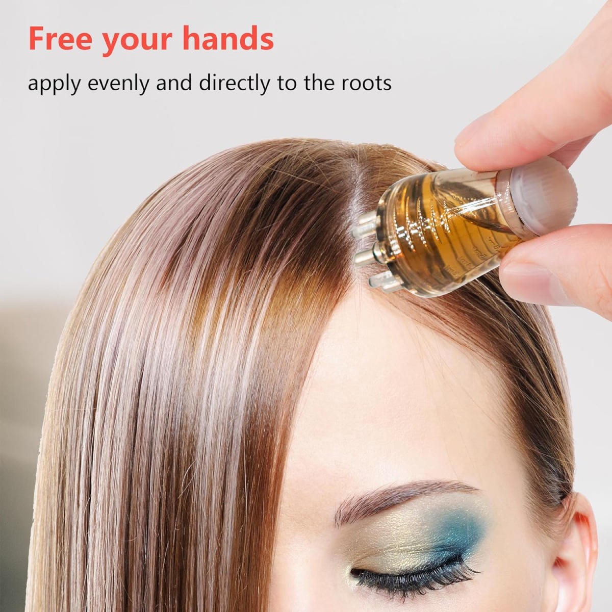 Scalp Oil Applicator with Metal Rollers