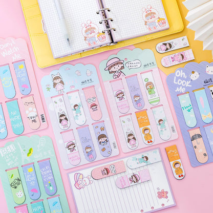 Cute Magnetic Aesthetic Bookmarks Set for Kids and Adults