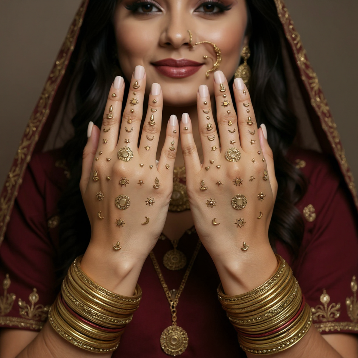Reusable Embellished Mehendi