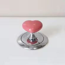 Heart-shaped toilet push button
