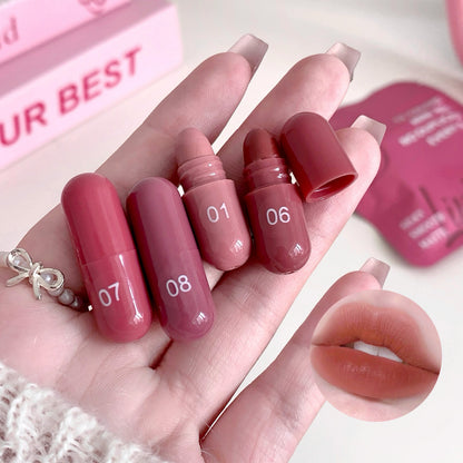 Mini Waterproof MAGIC CASA 12-Color Matte Lipstick Capsule Set