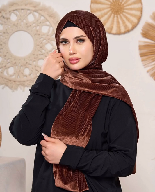 Velvet-Silk Shawl Hijab