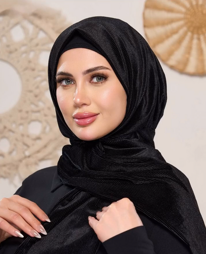 Velvet-Silk Shawl Hijab
