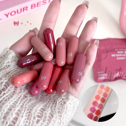 Mini Waterproof MAGIC CASA 12-Color Matte Lipstick Capsule Set