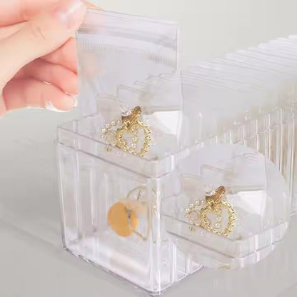 💎 CrystalClear Jewelry Organizer Box with Tranparents Begs