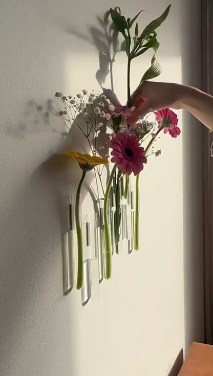 Magnetic Wall Mounted vase tube