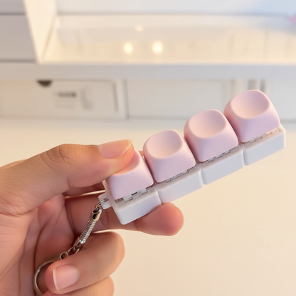ClickCube Mechanical Keychain With Mini Stickers Pack