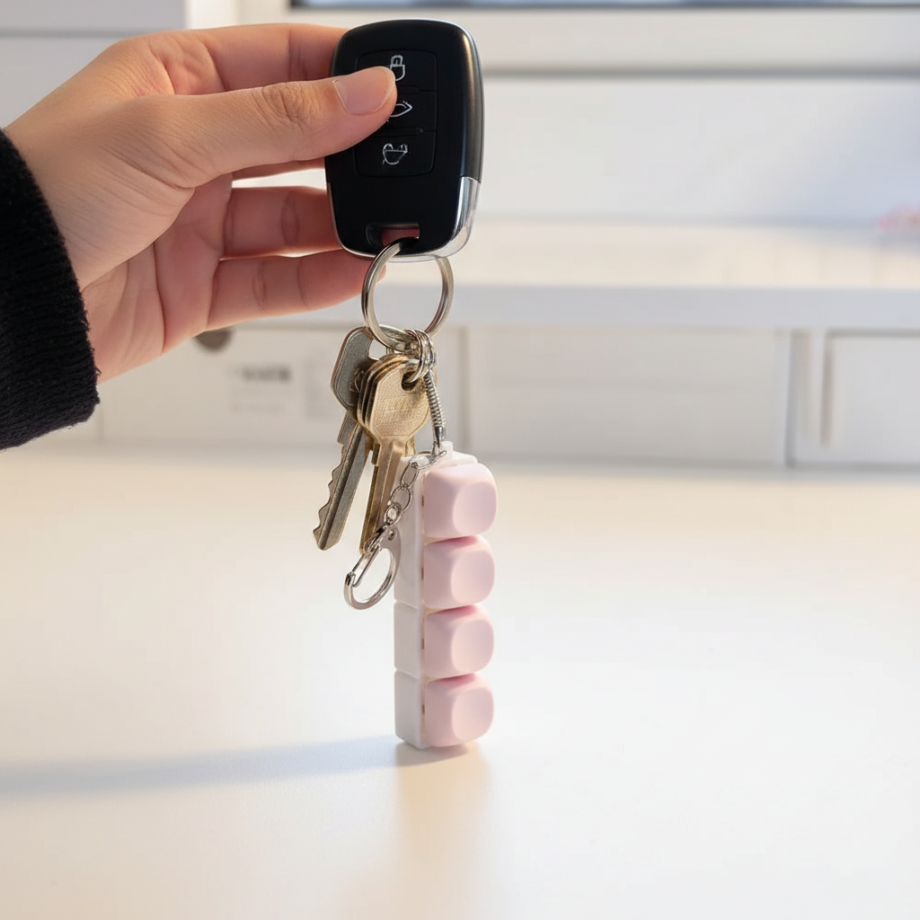 ClickCube Mechanical Keychain With Mini Stickers Pack