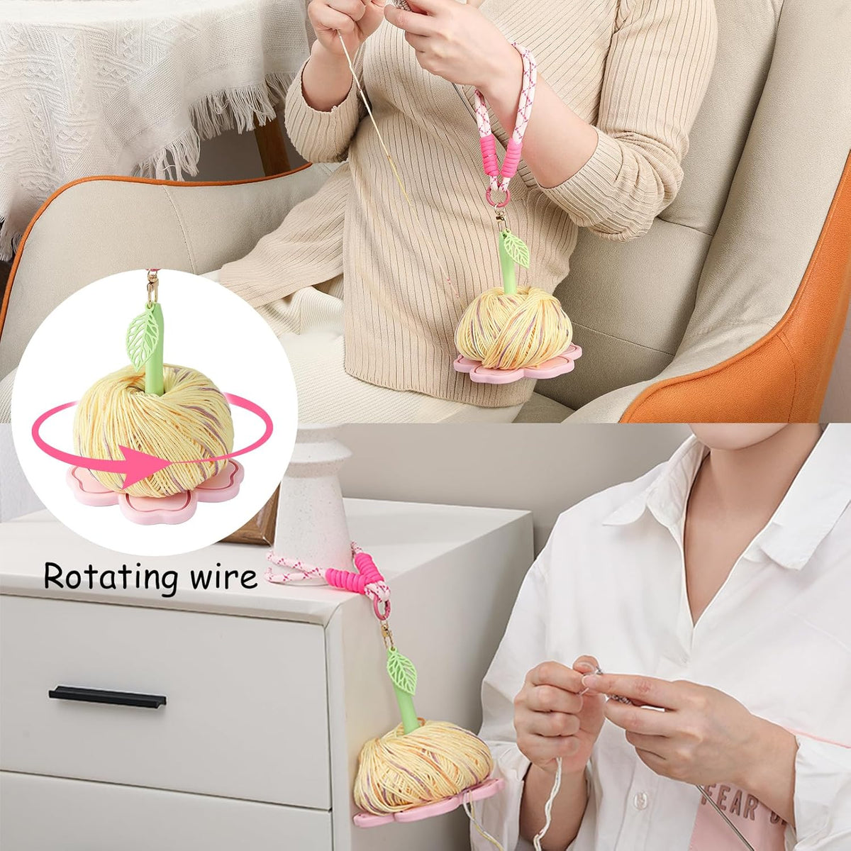 Portable Wrist Yarn Holder