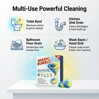 Magic Bubble Toilet Cleaning Tablets