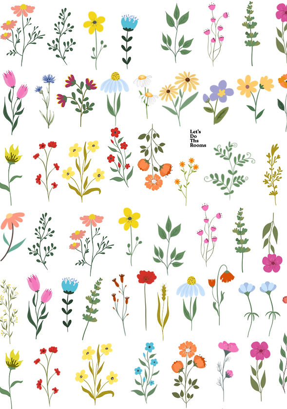 Reusable DIY Floral Bloom Wall Stickers