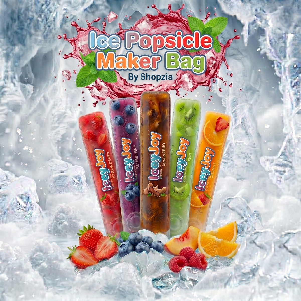 Reusable Nostalgic Ice Pop Maker Bags