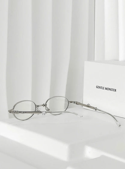 Crystal Orbit Foldable Round Glasses