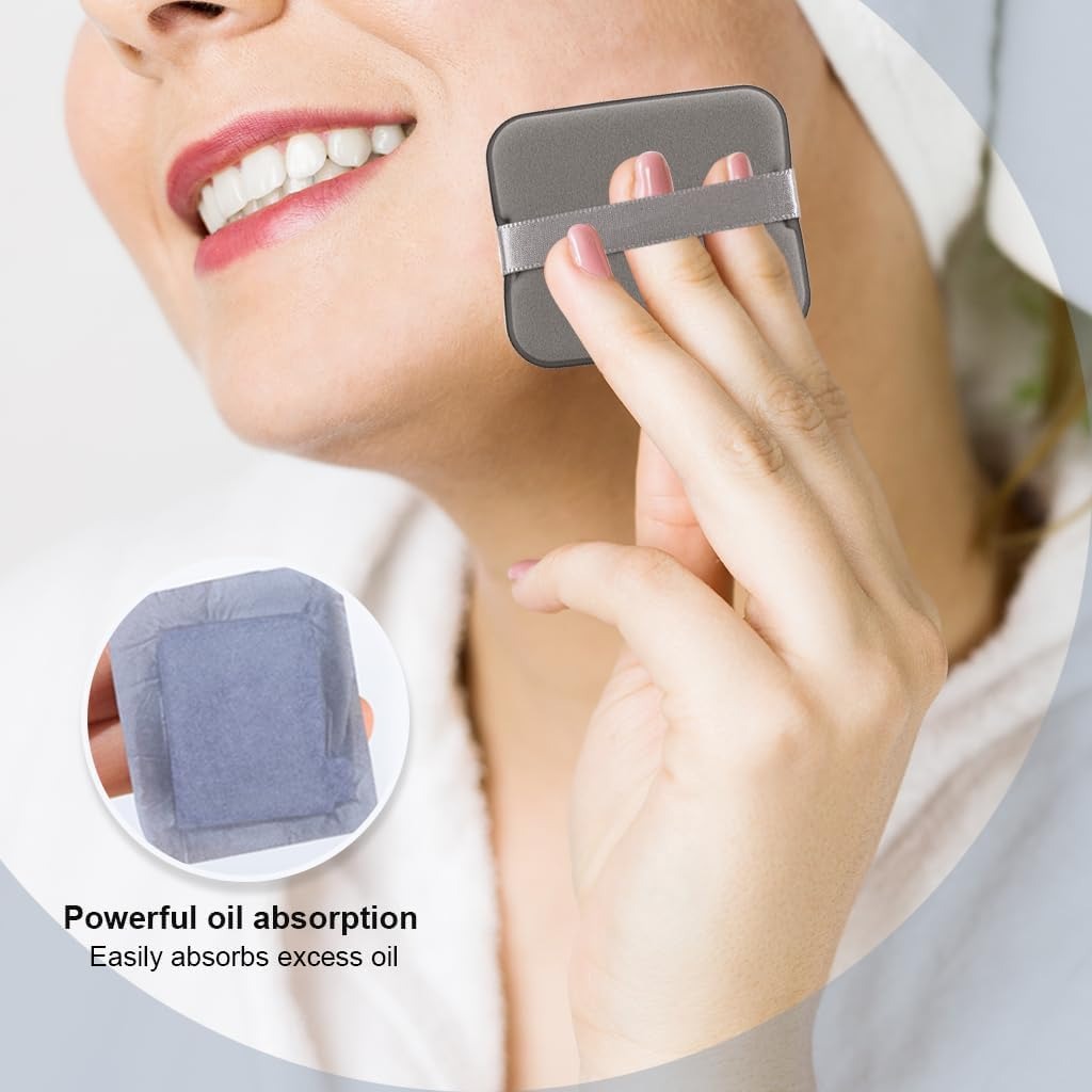 ✨ Portable Oil Absorbing Face Paper with Mirror