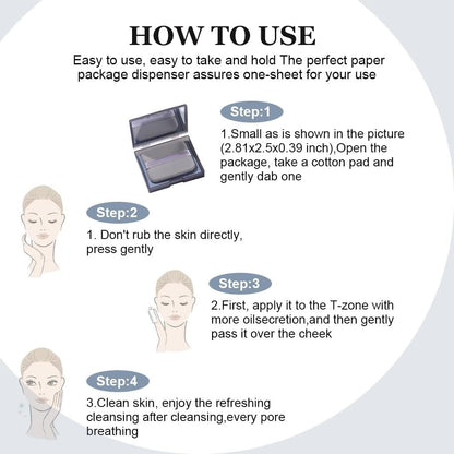 ✨ Portable Oil Absorbing Face Paper with Mirror