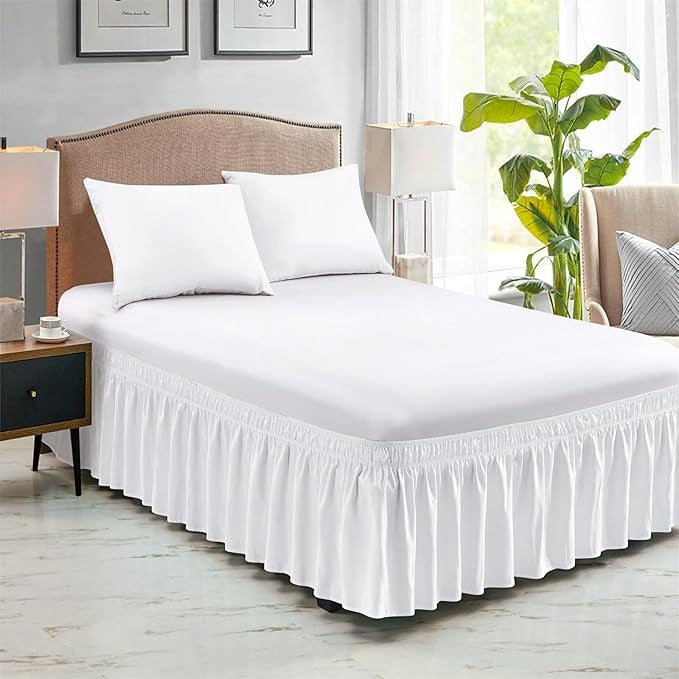 ✨ Universal Size Luxury Ruffled Bed Skirt – Elegant Bedroom Makeover & Dust Protection ✨