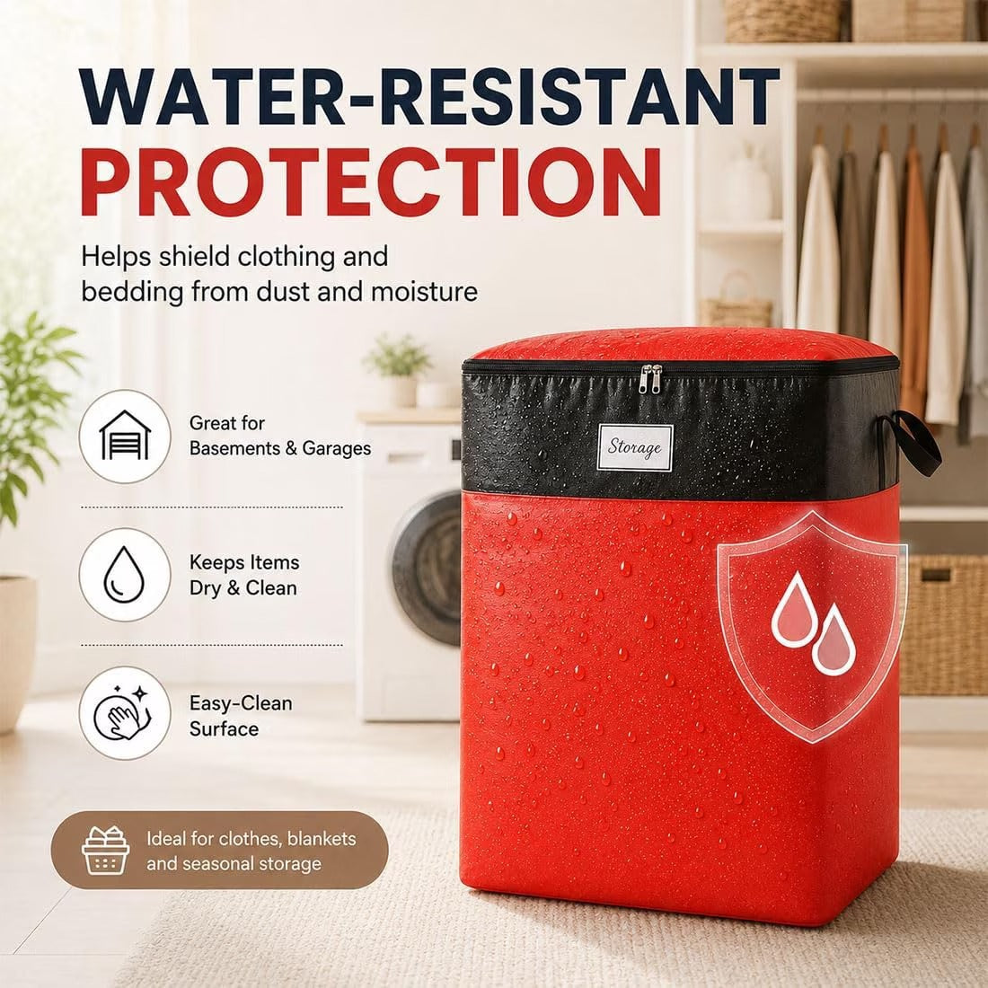 Heavy Duty Foldable Waterproof Storage Bag – Large Space Organizer