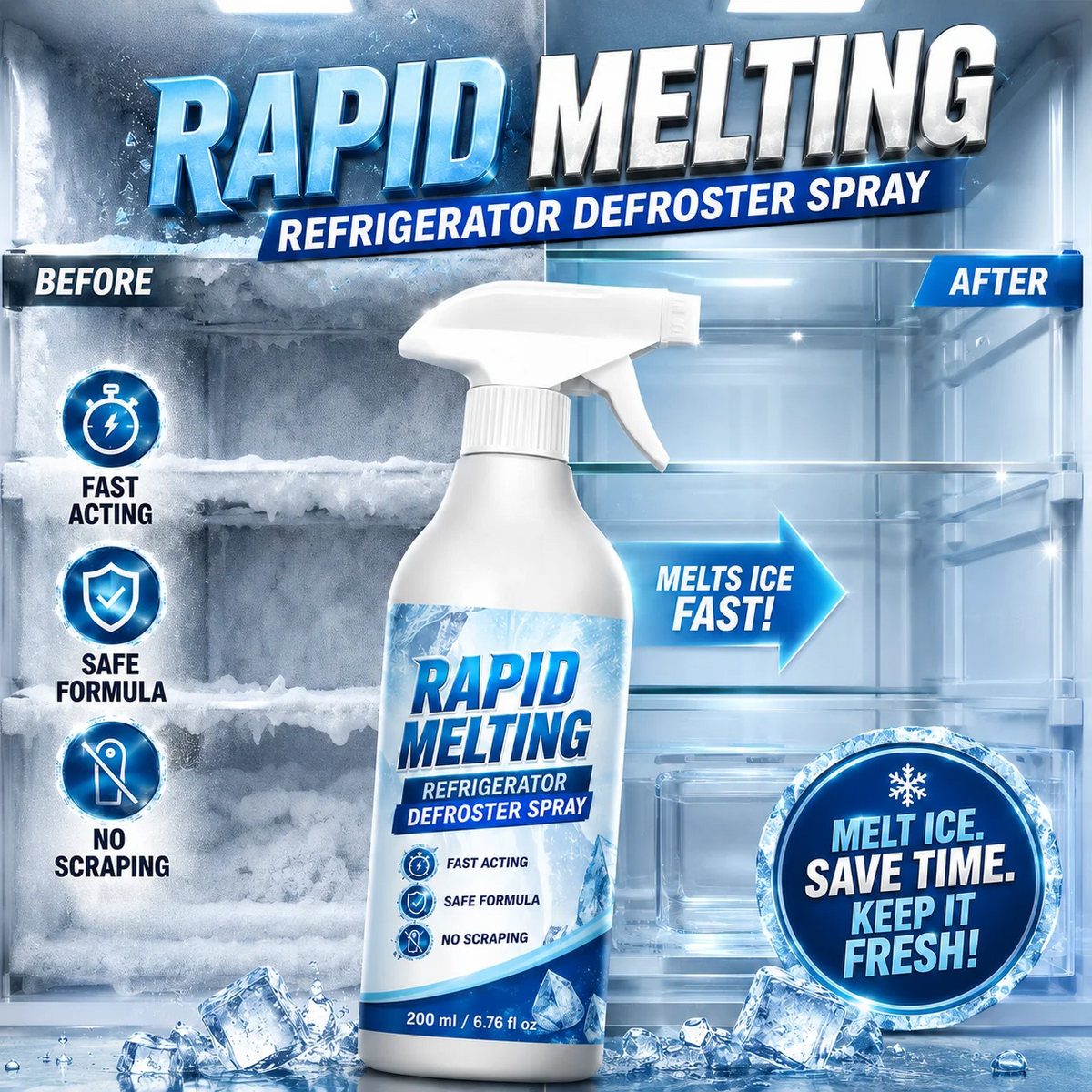 ❄️ QuickDefrost™ Ice Melting Spray