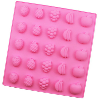 🍓 Silicone Fruit Mold Tray – Ice Cube, Chocolate, Jelly & Candy Making Mould
