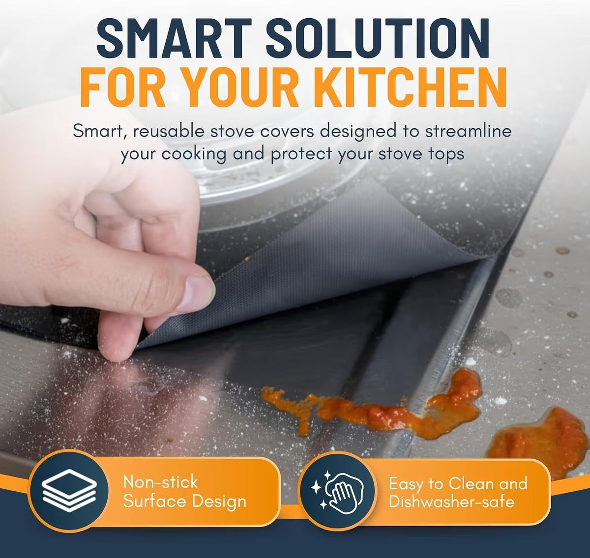 🔥 Smart Stove Protector Cover – Heat Resistant Fiberglass Gas Stove Mat