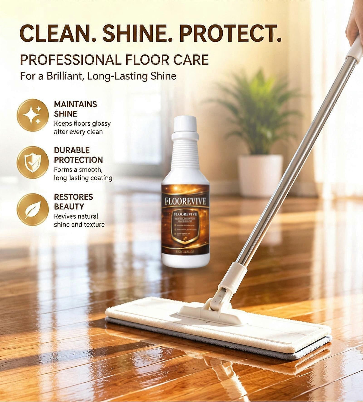 FloorRevive High-Gloss Floor Polish – Restore Shine & Protect Your Floors